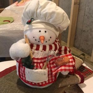 Snowman chef decor